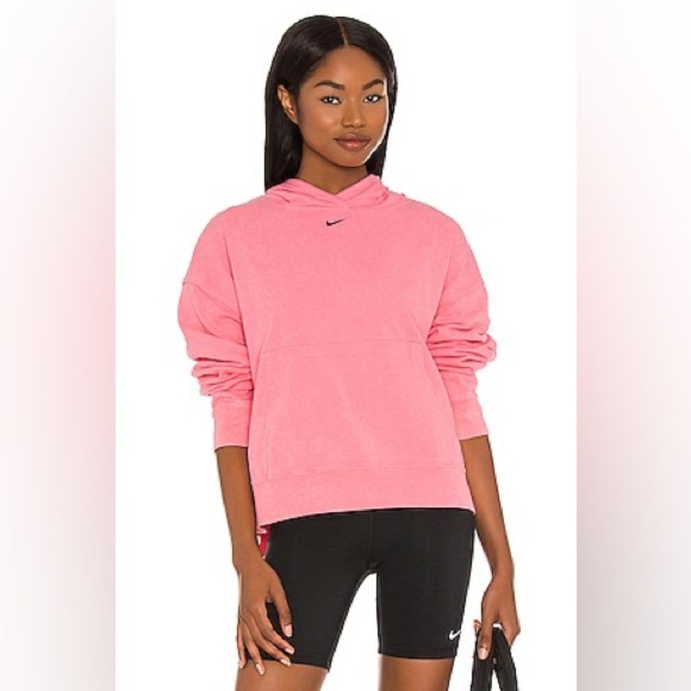 Nike NSW Wash Hoodie Sweatshirt in Sunset Pulse Hot Pink Size Medium